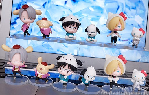 yuri on ice x sanrio characters