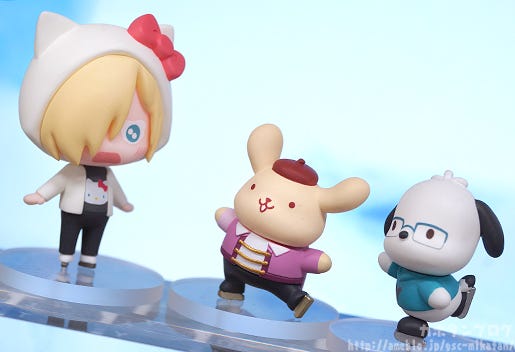 yuri on ice x sanrio characters