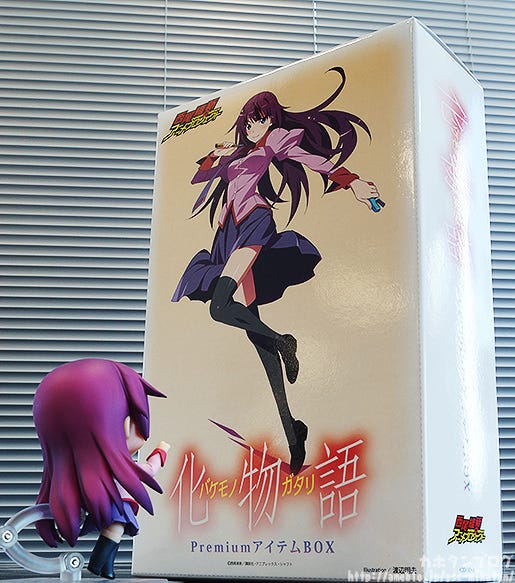 Bakemonogatari Premium Item BOX Nendoroid Hitagi Senjougahara Figure anime