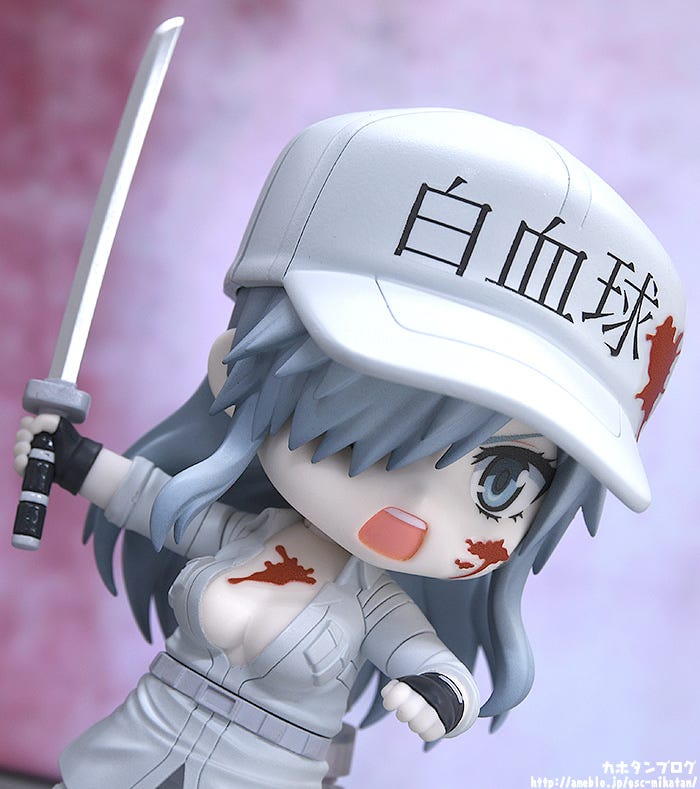 GOOD SMILE COMPANY (GSC) Hataraku Saibou BLACK Nendoroid White Blood Cell  1196, Figures & Plastic Kits